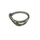 4°C Pt950 Diamond Ring Cross Wave Ring Jewelry