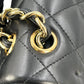 CHANEL Matelasse W-flap Chain Shoulder Bag - Black 