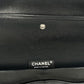 CHANEL Double Flap Bag Calf Chain Shoulder Bag - Black / White