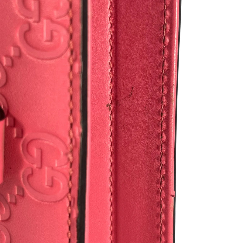 GUCCI Guccissima Leather Hand Bag Shoulder Bag - Pink