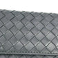 BOTTEGA VENETA Intrecciato Leather Long Wallet - Black 
