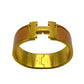 HERMES Clic Clac H Enamel Bracelet GM Nude Gold