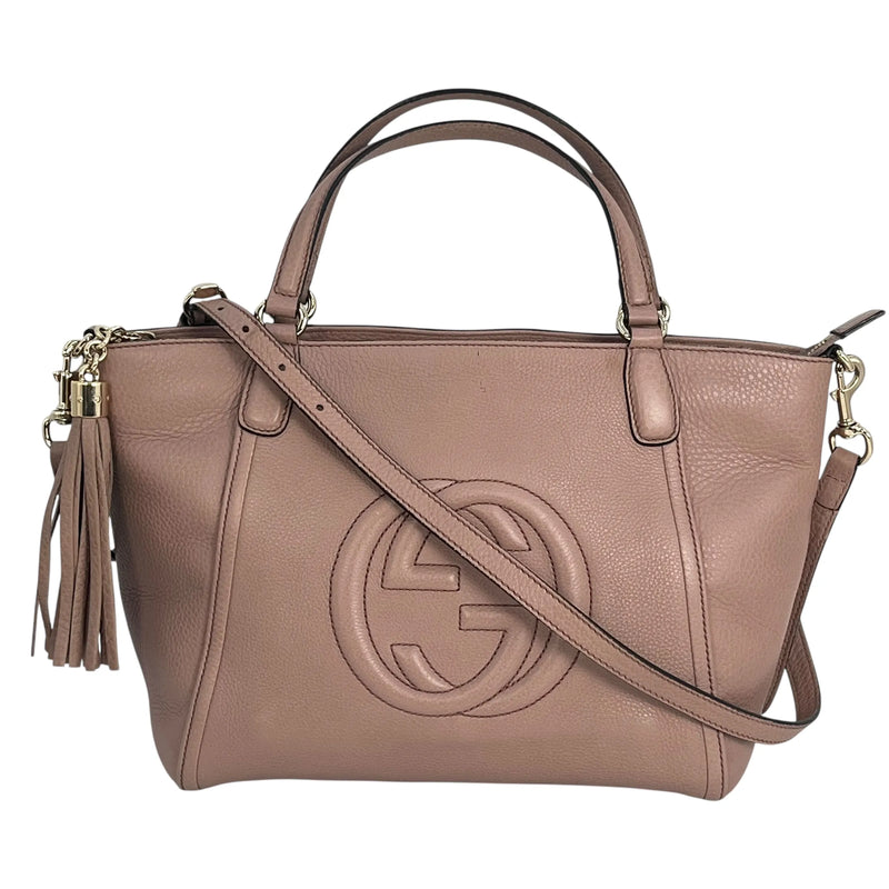 GUCCI Soho Interloking Tote Bag Shoulder Bag - Pink