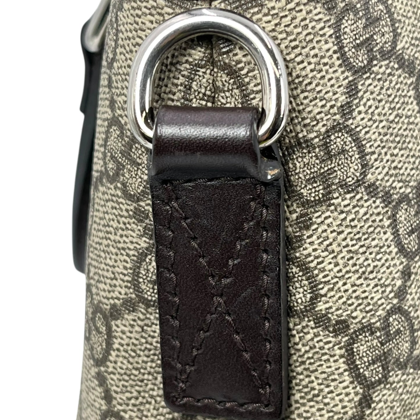 GUCCI GGスプリーム キャンバス ハンドバッグ ショルダーバッグ - ブラウン