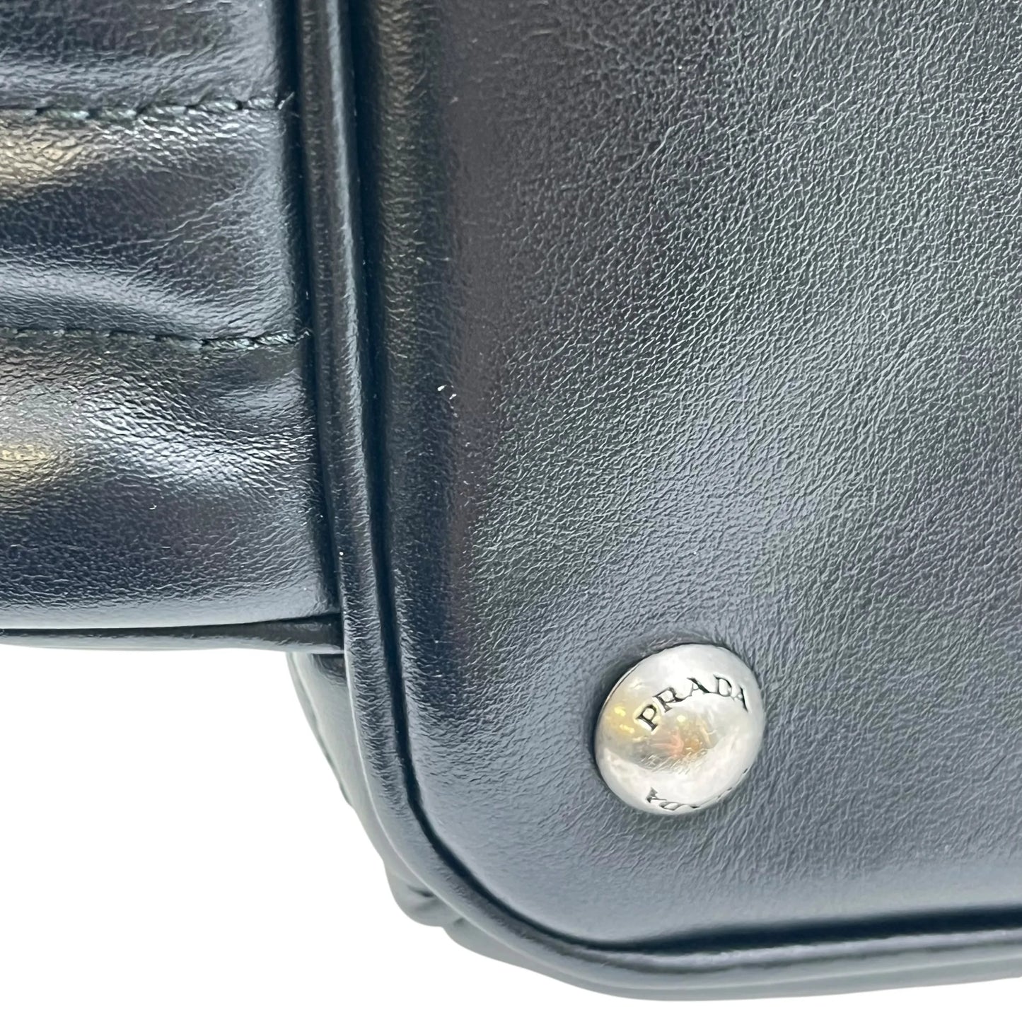 PRADA Diagramme Leather Backpack - Black