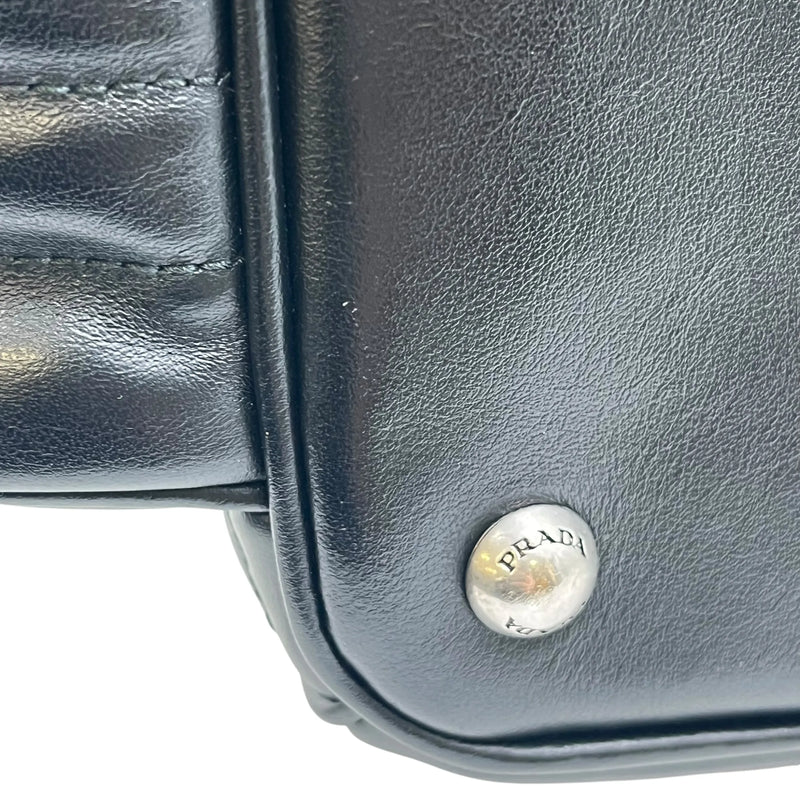 PRADA Diagramme Leather Backpack - Black