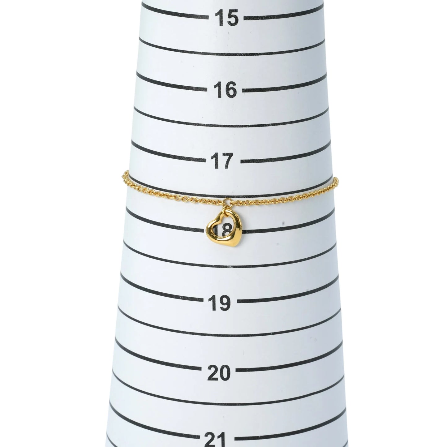 Tiffany Mini Open Heart Bracelet 18KYG Jewelry