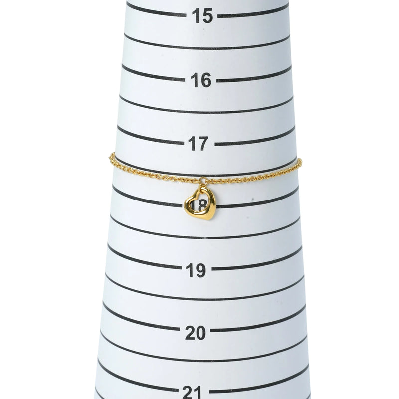 Tiffany Mini Open Heart Bracelet 18KYG Jewelry