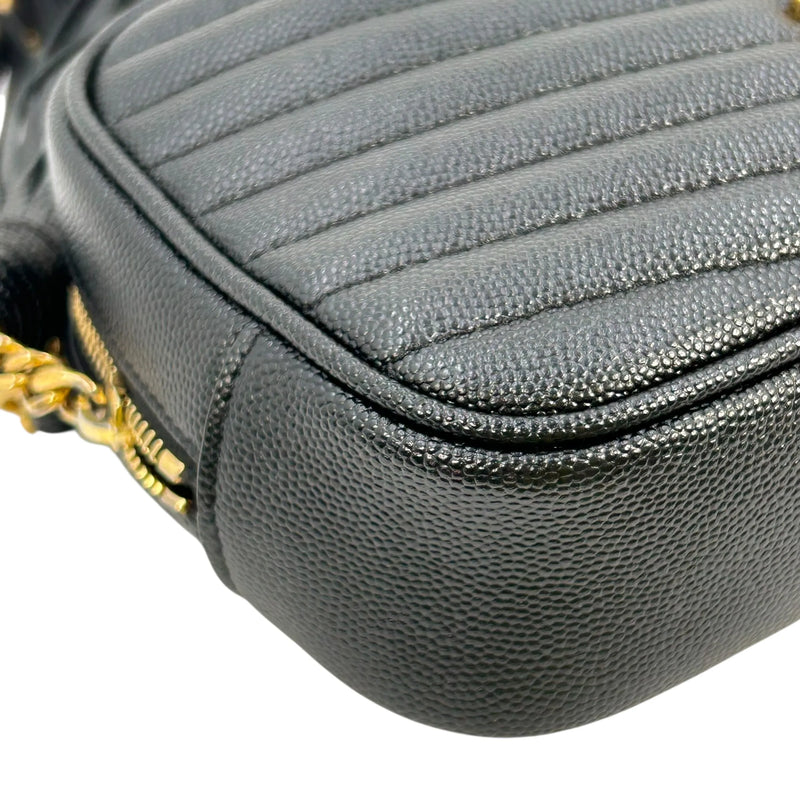 Saint Laurent ルー ミニ レザー チェーンショルダーバッグ - ブラック