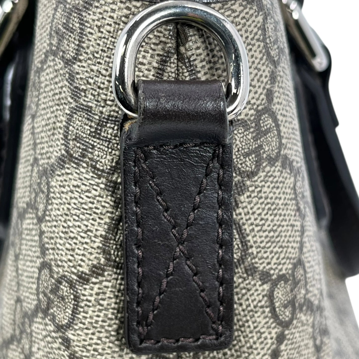 GUCCI GGスプリーム キャンバス ハンドバッグ ショルダーバッグ - ブラウン