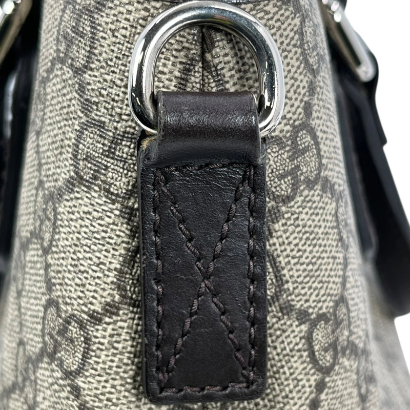 GUCCI GGスプリーム キャンバス ハンドバッグ ショルダーバッグ - ブラウン