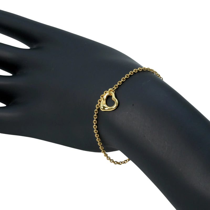 Tiffany Mini Open Heart Bracelet 18KYG Jewelry