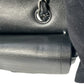 CHANEL Double Flap Bag Calf Chain Shoulder Bag - Black / White