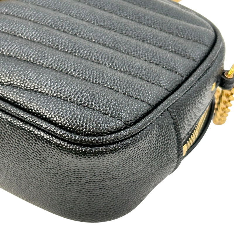 Saint Laurent ルー ミニ レザー チェーンショルダーバッグ - ブラック