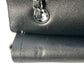 CHANEL Double Flap Bag Calf Chain Shoulder Bag - Black / White