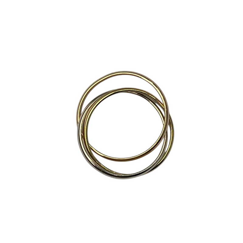 Cartier Trinity Three Tone Ring 18K Jewelry