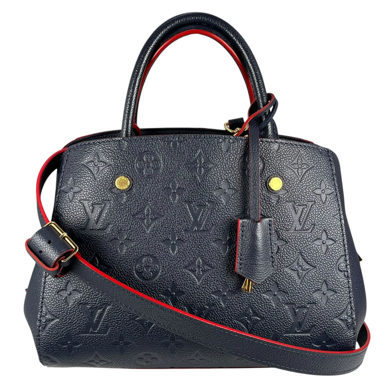 Louis Vuitton Monogram Empreinte Montaigne BB Hand Bag - Navy