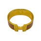 HERMES Clic Clac H Enamel Bracelet GM Nude Gold