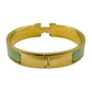 HERMES Clic H Enamel Bracelet Mint Gold