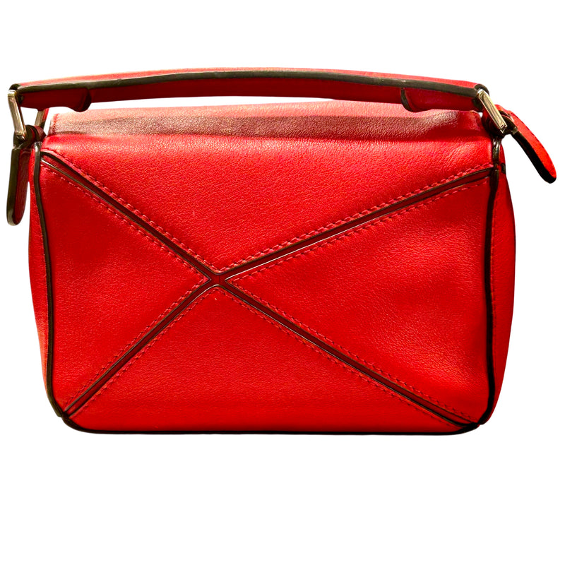 LOEWE Puzzle Mini Bag Red Hand Bag - Red