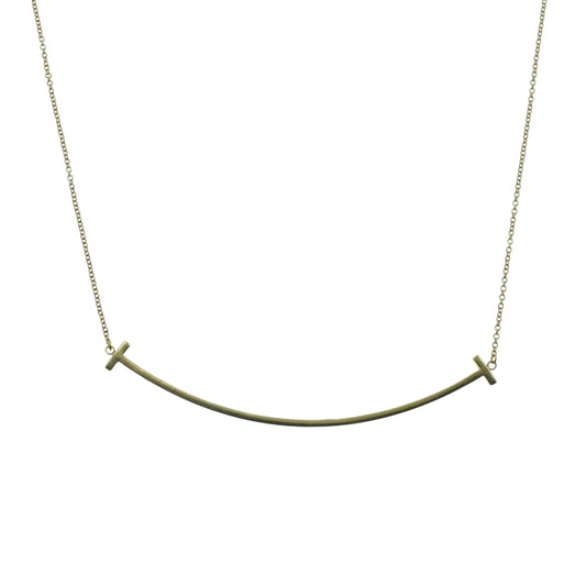 Tiffany T Smile Large Necklace 18KYG