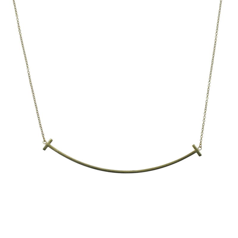 Tiffany T Smile Large Necklace 18KYG