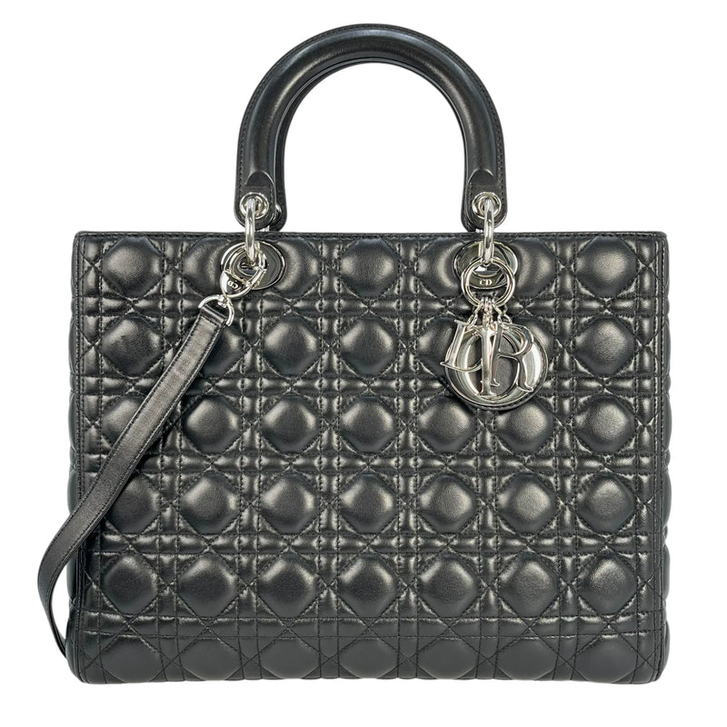Dior Lady Dior Large Hand Bag - Black
