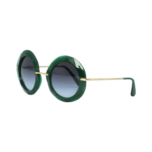 DOLCE＆GABBANA Round Sunglasses - Green - 33964