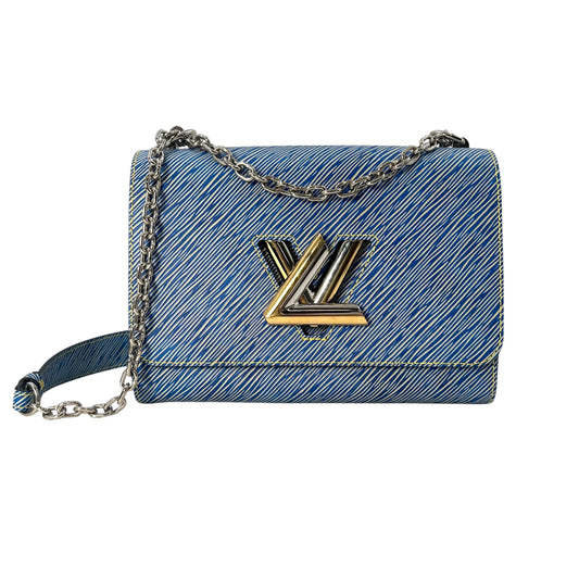 Louis Vuitton Twist MM Epi Leater Light Denim Shoulder Bag - Blue