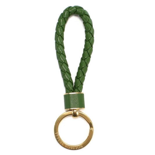 BOTTEGA VENETA Leather Keychain Charm - Green 