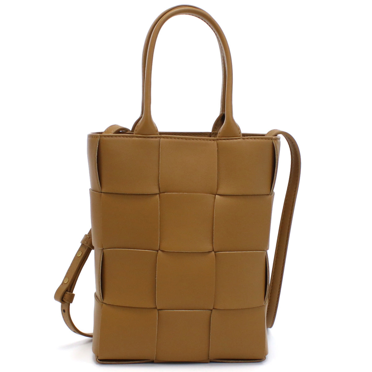 【24時間限定お値下げ】 BOTTEGA VENETA ブラウン　ハンドバッグ BOTTEGA VENETA カセットミニ トートバッグ ハンドバッグ - ブラウン