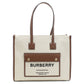 BURBERRY Horseferry House Canvas Tote Bag - White