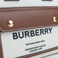 BURBERRY コットン ハンドバッグ ショルダーバッグ - ホワイト