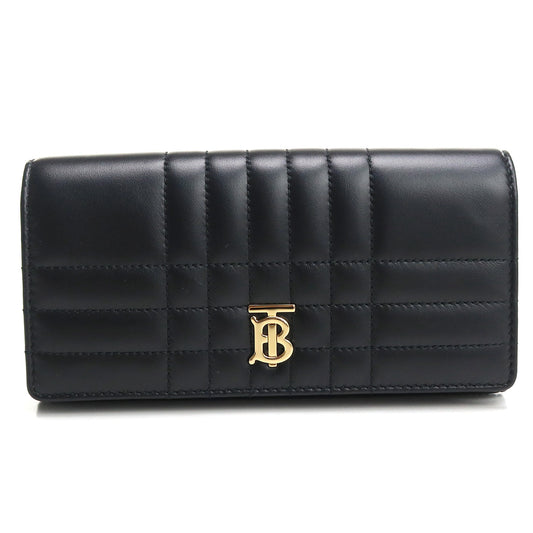 BURBERRY Quilted Leather Lola Long Wallet - Black