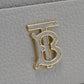 BURBERRY Leather TB Card Case - Gray