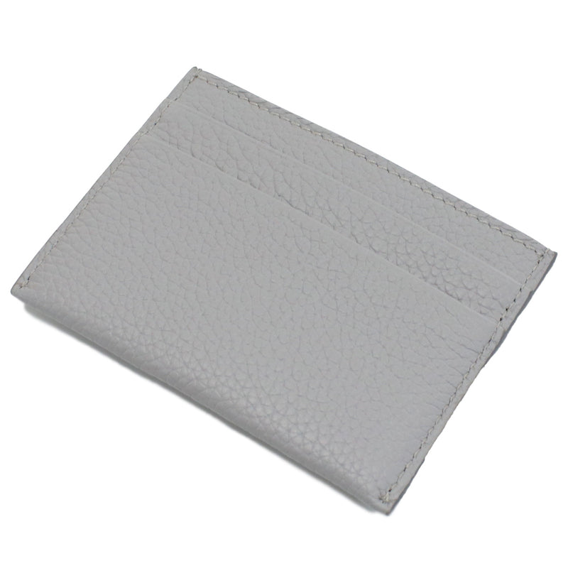 BURBERRY Leather TB Card Case - Gray