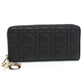 Dior Lady Dior Voyageur Long Wallet - Black