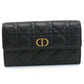 Dior Caro Orchid Calfskin Long Wallet - Black