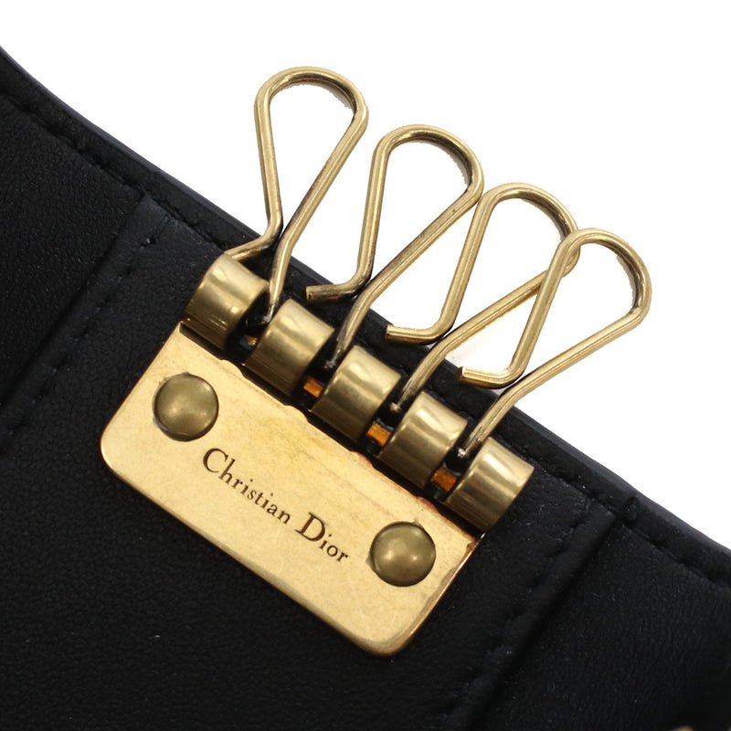 Dior Saddle Leather Key Case - Black