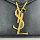 Salnt Laurent Cassandra Leather Chain Shoulder Bag Black