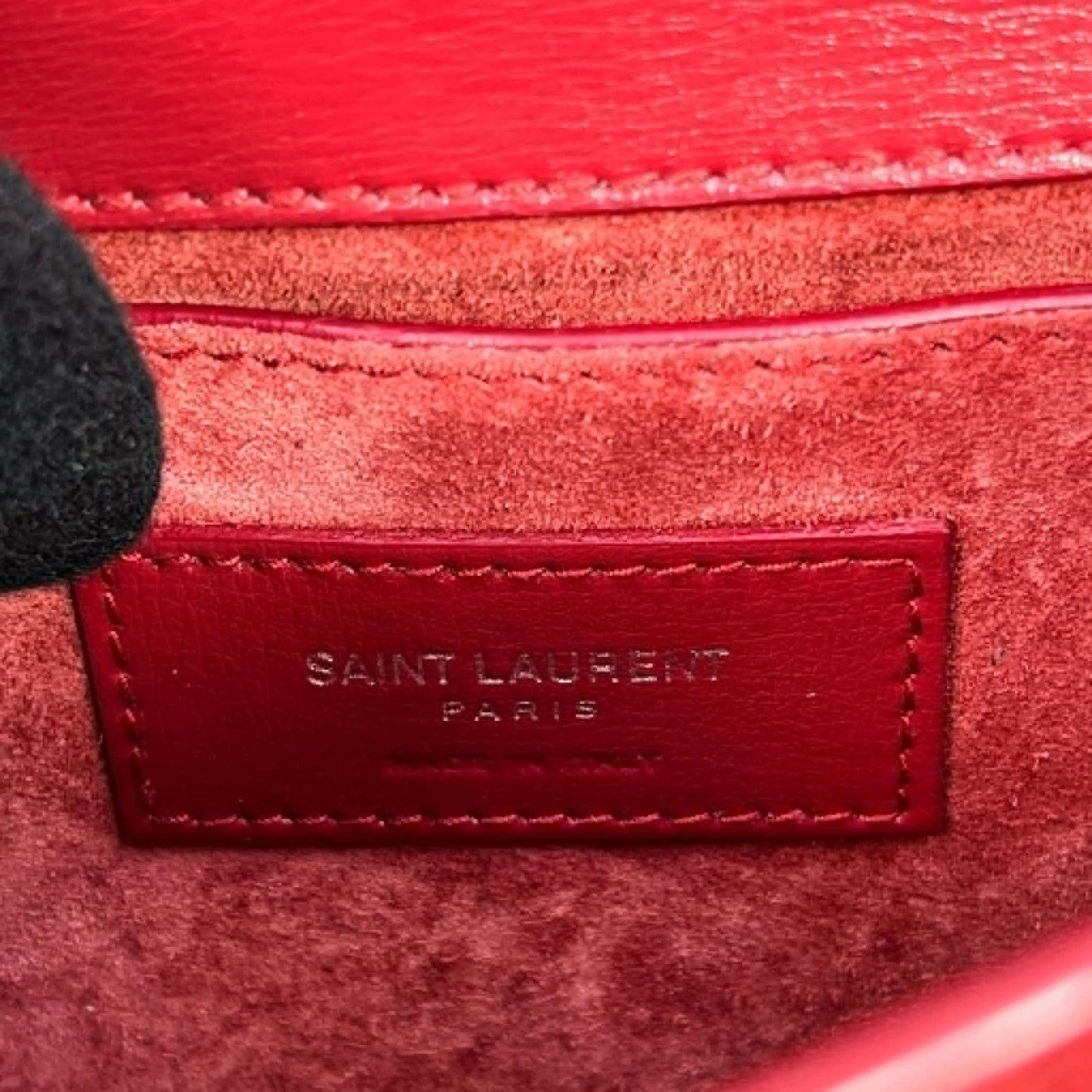Salnt Laurent Sunset Leather Chain Shoulder Bag Red