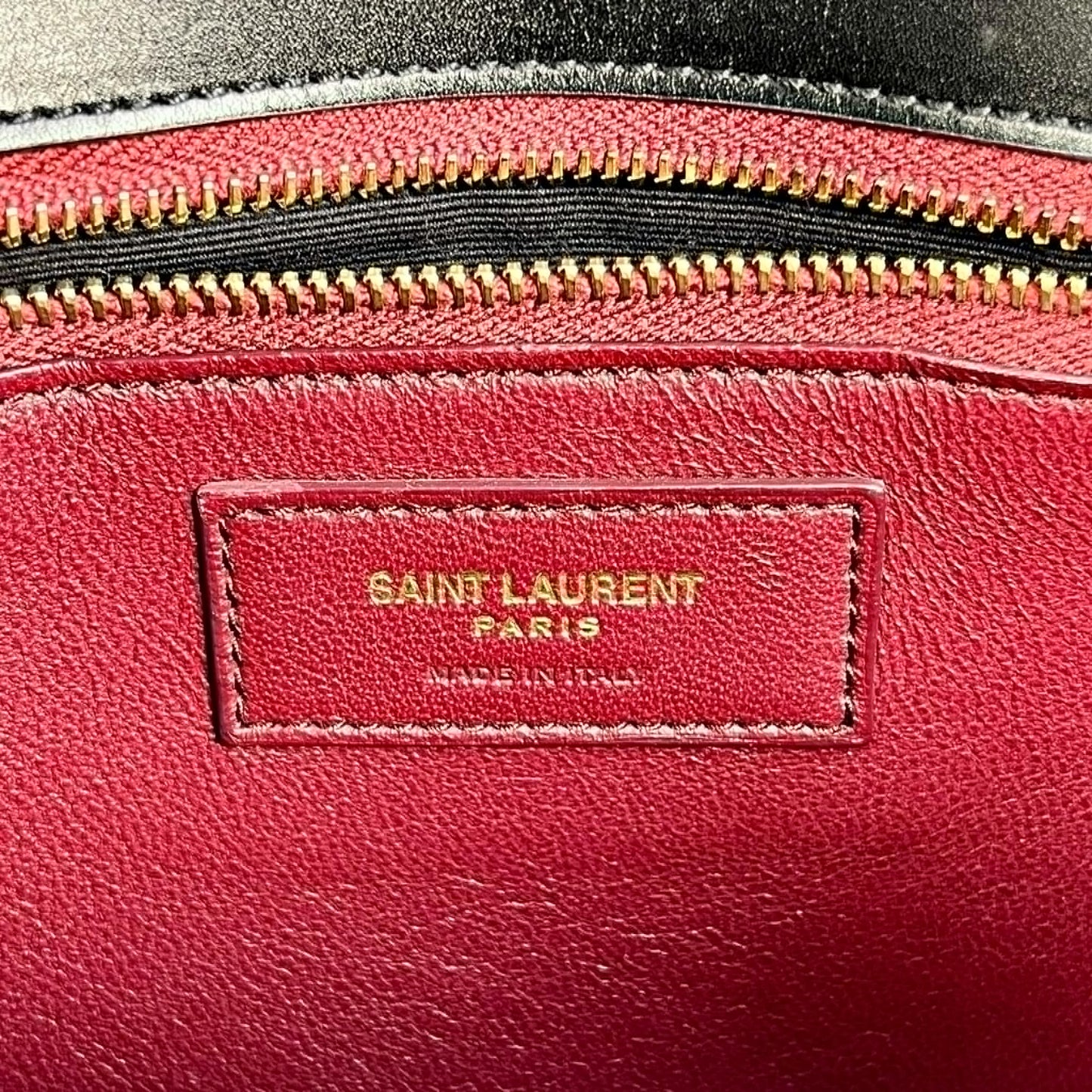 Salnt Laurent Cassandra Leather Chain Shoulder Bag Black