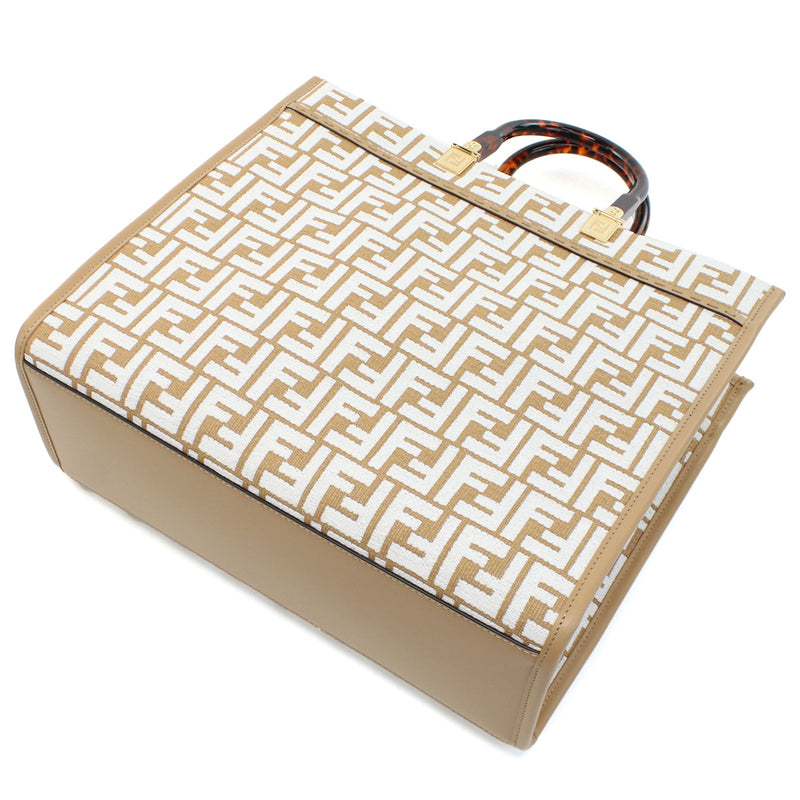 FENDI Sunshine Medium Shopper Hand Bag - Brown