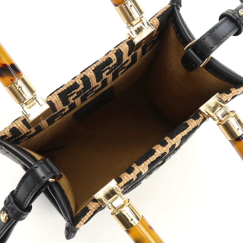 FENDI Sunshine Shopper Hand Bag - Darkbrown