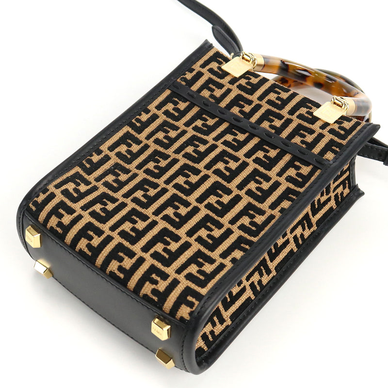 FENDI Sunshine Shopper Hand Bag - Darkbrown