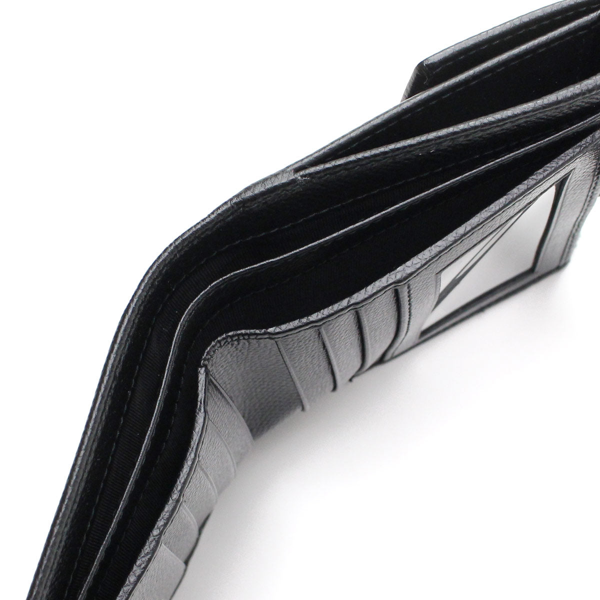 FERRAGAMO ガンチーニ レザー クリップ 二つ折り財布 コンパクトウォレット - ブラック