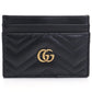 GUCCI GG Marmont Leather Card Case - Black