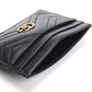 GUCCI GG Marmont Leather Card Case - Black