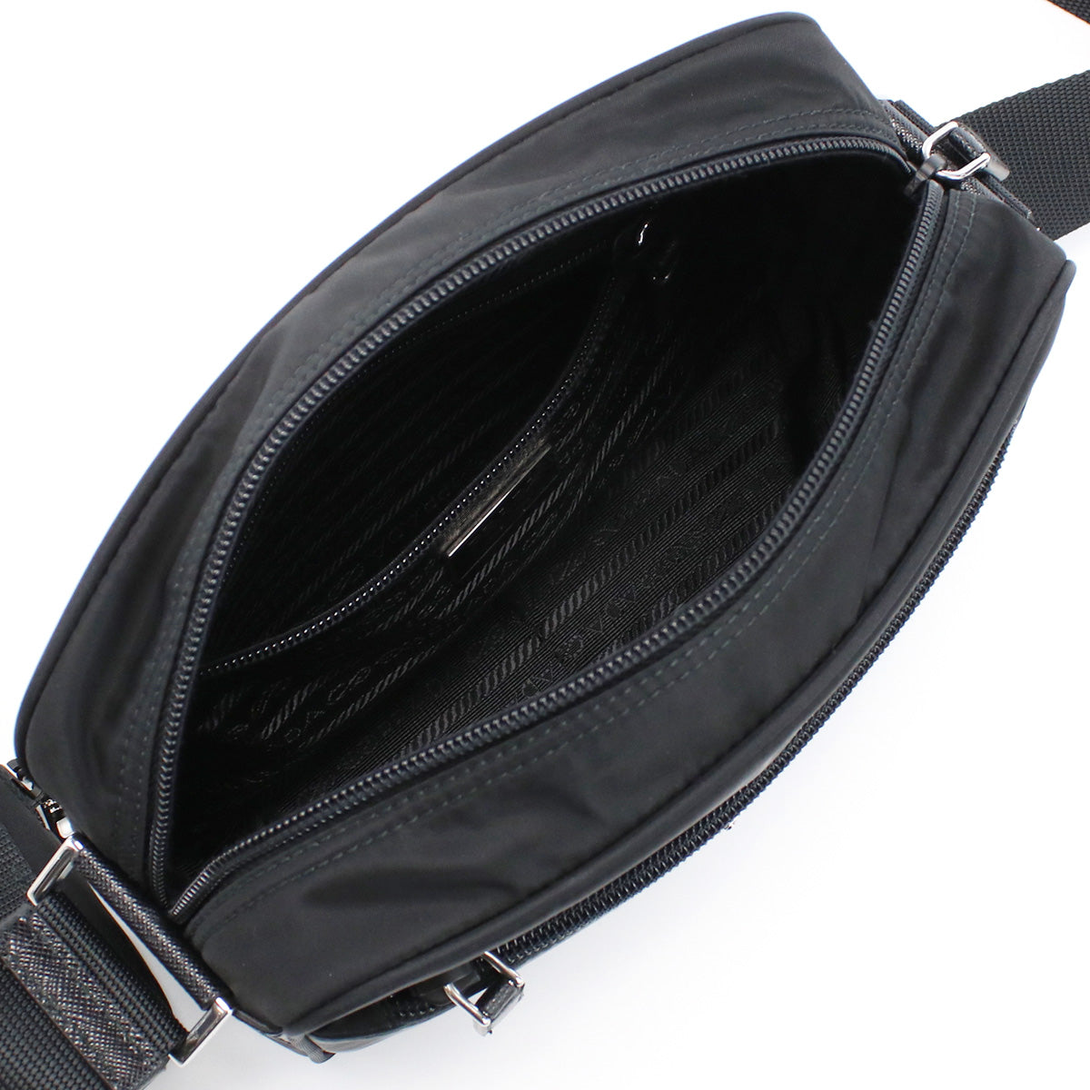 PRADA Saffiano Nylon Shoulder Bag - Black