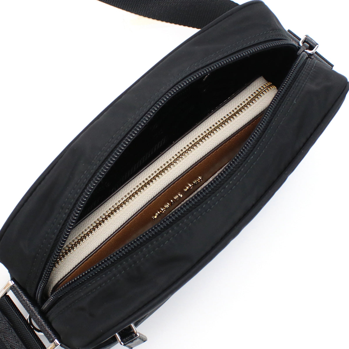 PRADA Saffiano Nylon Shoulder Bag - Black